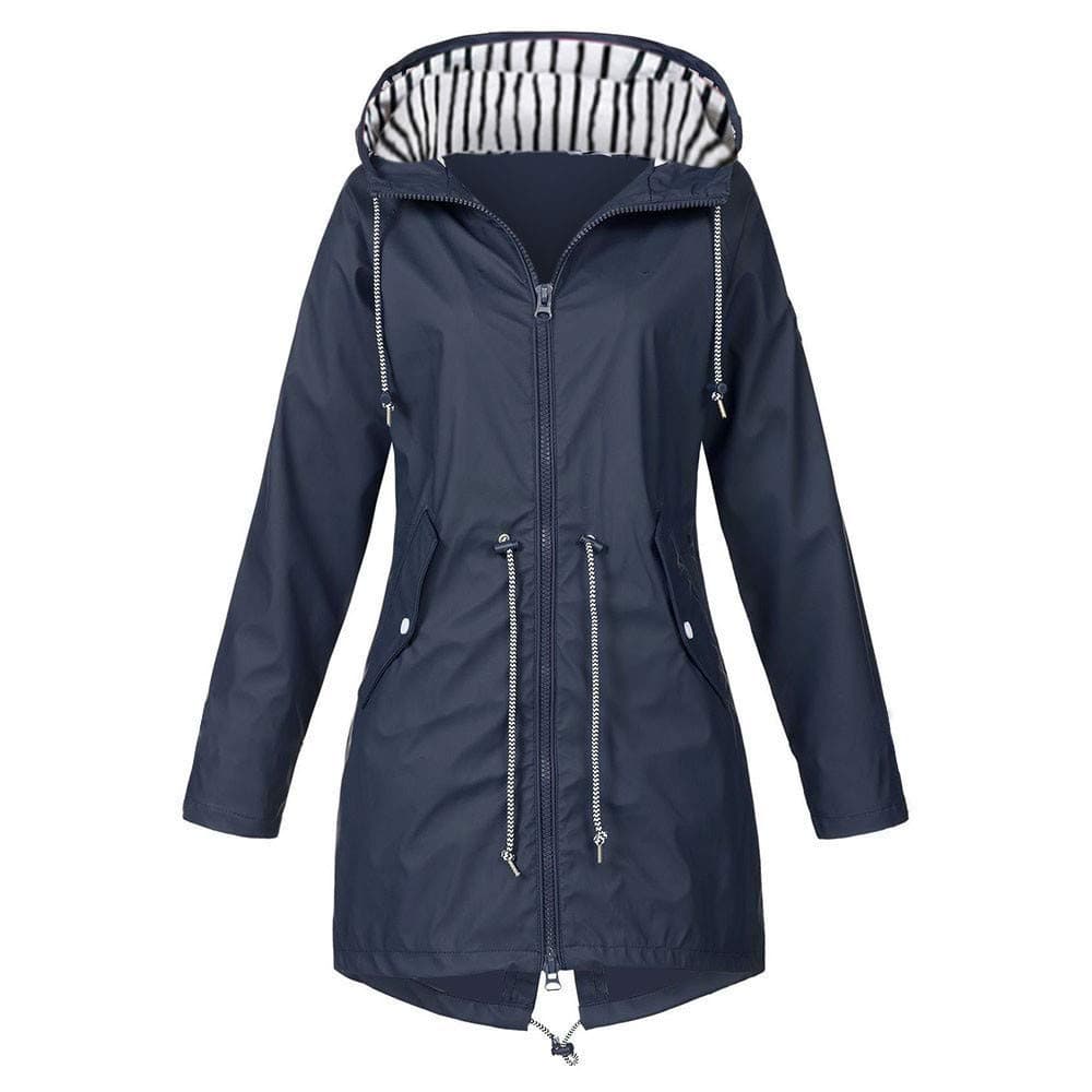 VECDY Specials Women’s Coat Solid Rain Jacket Outdoor Jackets Waterproof Hooded Raincoat Windproof Outerwear