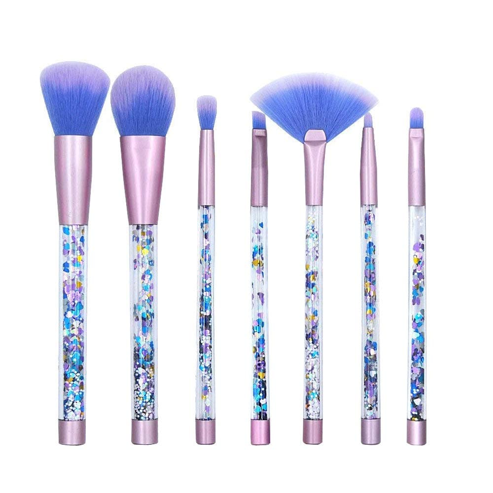 Make Up Brushes Cosmetics Professional Essential 7-Piece Make Up Brush Set, Beauty Brushes with Synthetic Synthetic Fiber Bristles for Lip Eyeliner Eyeshadow Blending Brushes
