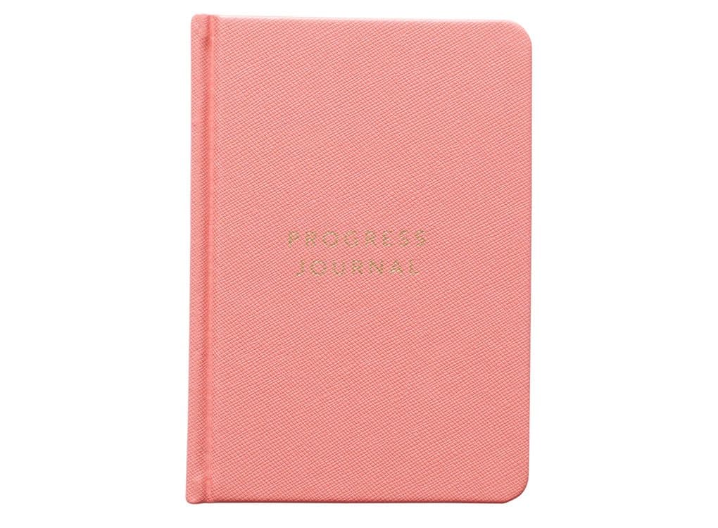 A6 Goal Setting Progress Journal By MiGoals / Goal Diary Planner Notebook To Help You Set, Plan, Track and Achieve Goals / Hardcover Goals To-Do-List Pad in Coral