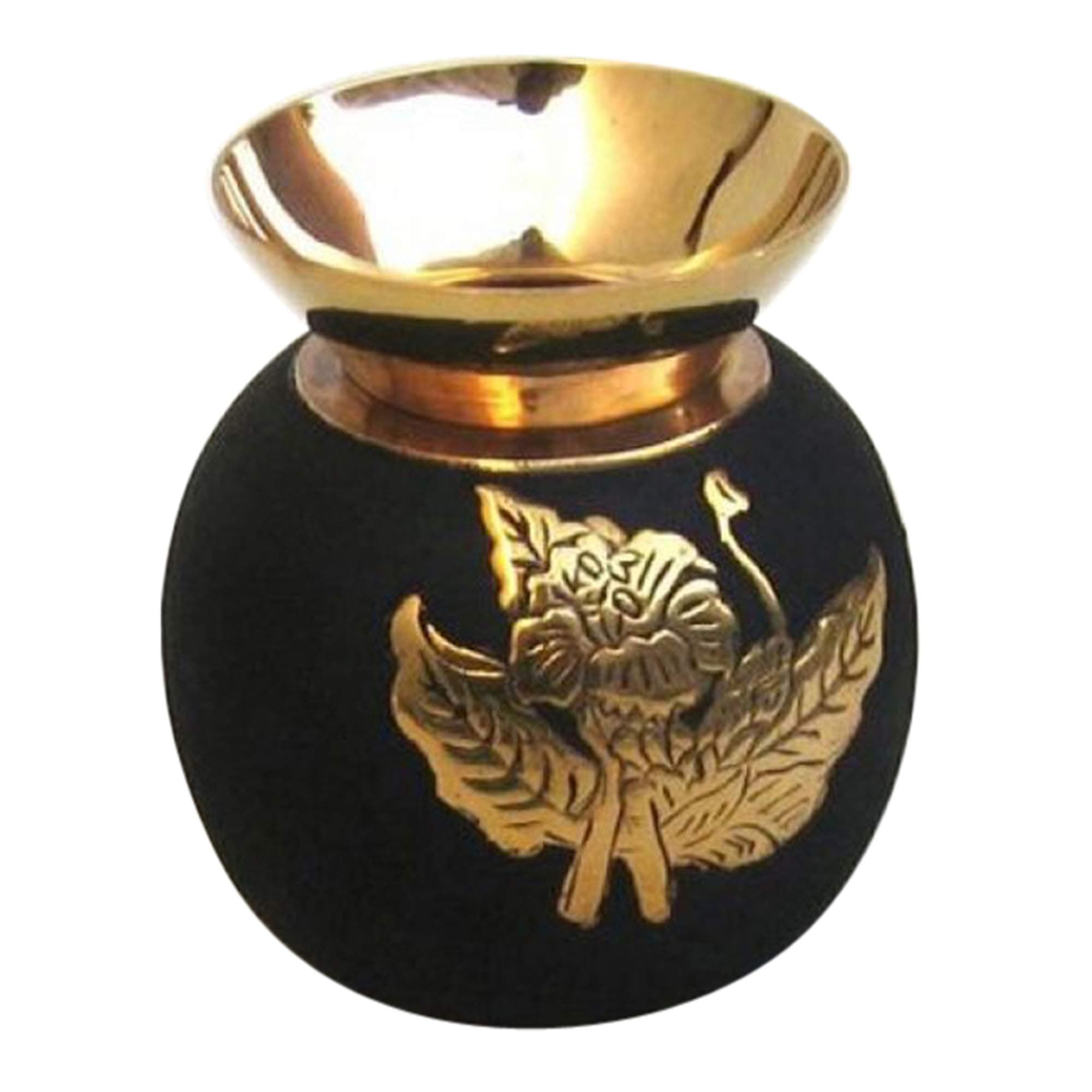 Golden Jug Solid Brass Money Tree Pitcher Vase with Black Finish Country Primitive 5" Small Home Decoration Green Plant Vase