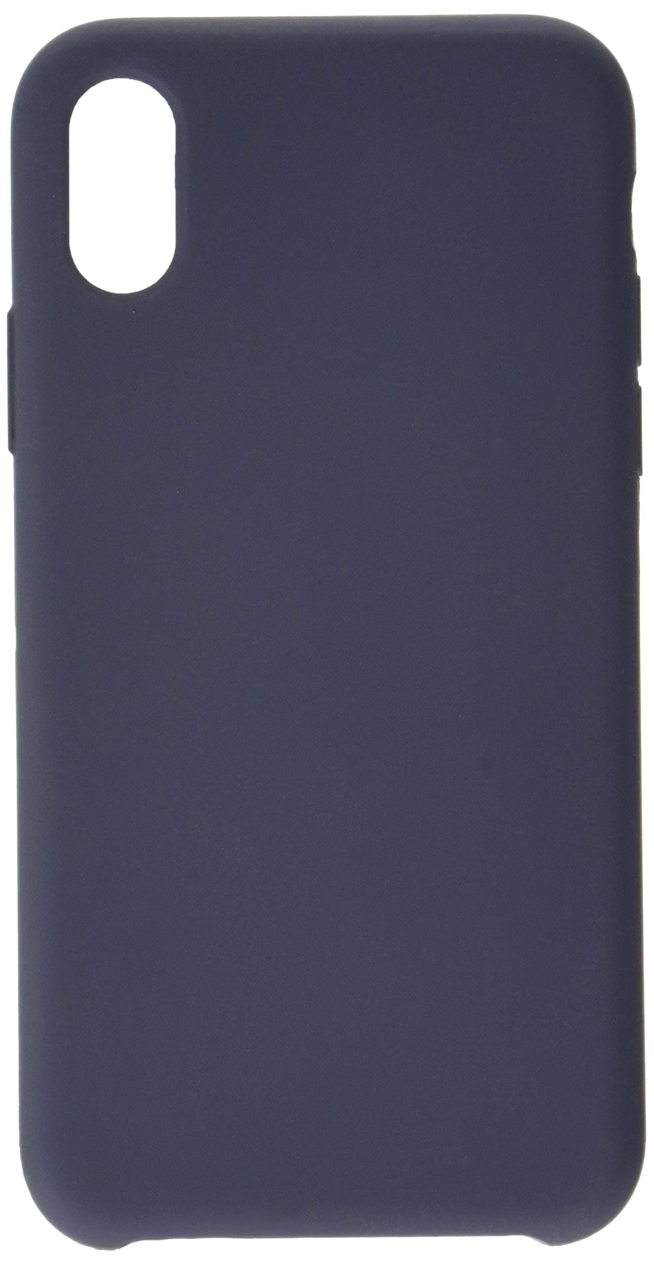 iPhone X Case,Ultra Thin Liquid Silicone Gel Rubber Shockproof Case and Ultra Soft Microfiber Cloth Lining Cushion for iPhone X (Midnight Blue)