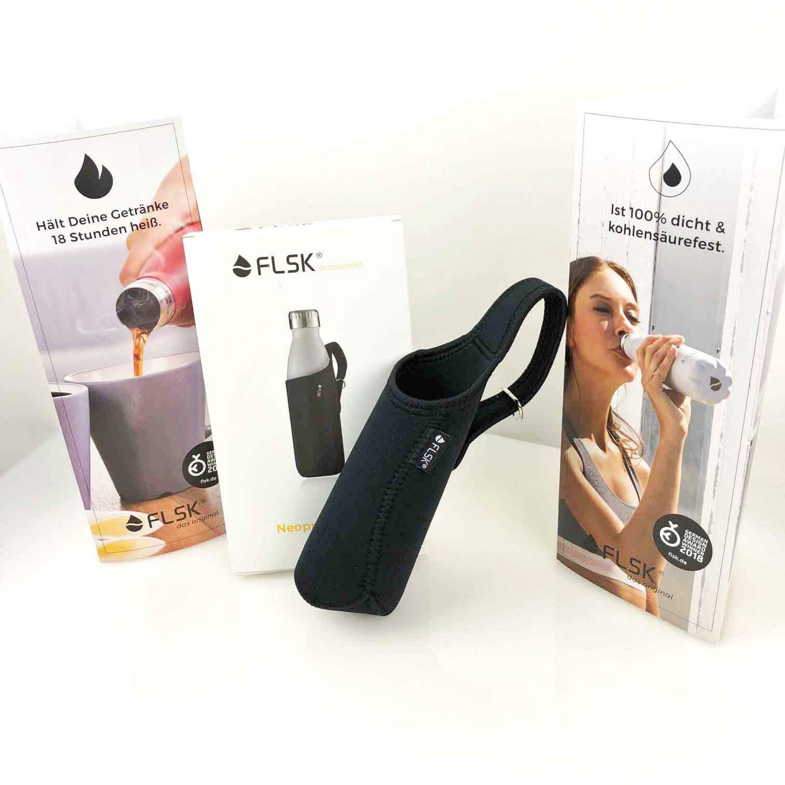 FLSK Vacuum Flask, Black, 1size