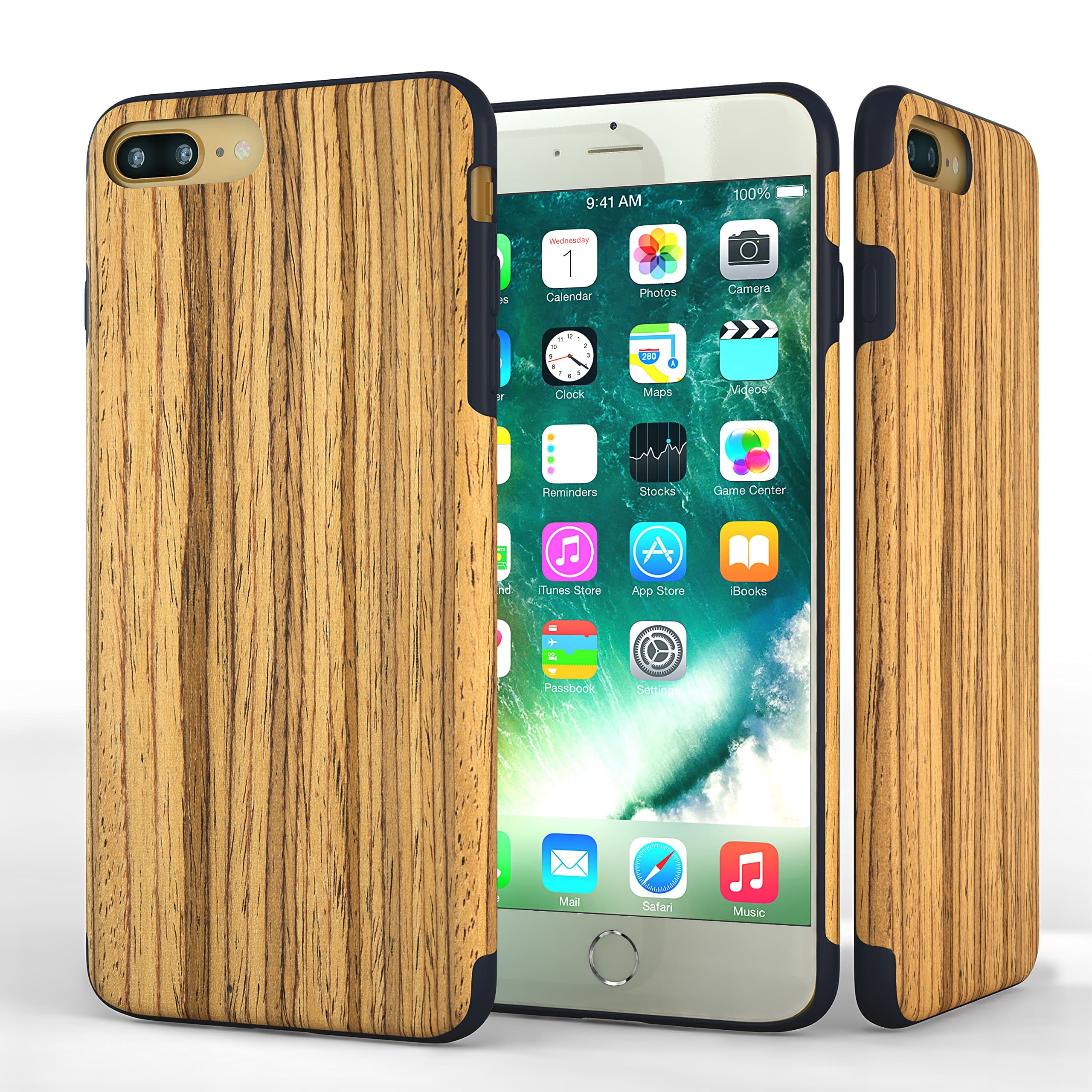 Poplar iPhone7 Plus Waterproof iPhone Case- Minimalist, Slim Fit, Shock- Absorbing Smart Protection Case for Apple iPhone 7- Flexible Slide-Proof, Anti-Drop Silicone iphone 7 Cover