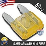 50 Pack 5 AMP APM/ATM 32V Mini Blade Style Fuses 5A Short Circuit Protection Car Fuse