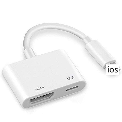 Compatible with iPhone iPad to HDMI Adapter Cable, 1080P Digital AV Adapter Sync Screen Converter Compatible with iPhone11 11Pro XS XS MAX XR X 8 7/6 6s Plus iPad iPod to TV Projector Monitor