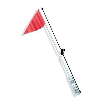 6' Bicycle Safety Flag, 2-Piece, Orange