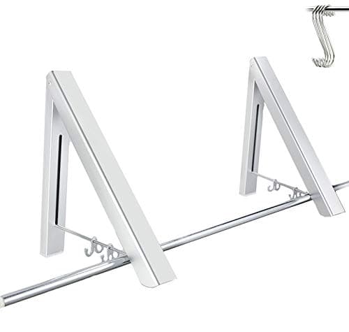 GADENT Folding Clothes Hanger Drying Rack Wall Mounted Retractable Clothes Rack Aluminum Home Storage Organiser Space Savers