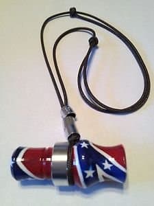 Working Mini Mallard Duck Call Necklace (Flag)