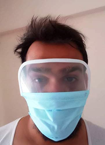 Tool Zone ® 3Ply Mask with Protective Face Shield - SITRA Approved Fabric- Blue - Pack of 25 Pcs