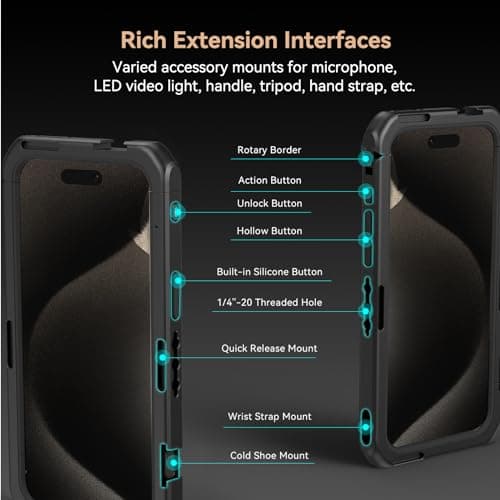 SmallRig Single Handheld Phone Cage Kit for iPhone 15 Pro Max, Mobile Video Rig Cage Kit with Wireless Quick Release Handle for Video Recording/YouTube/Live Streaming/Vlog - 4393