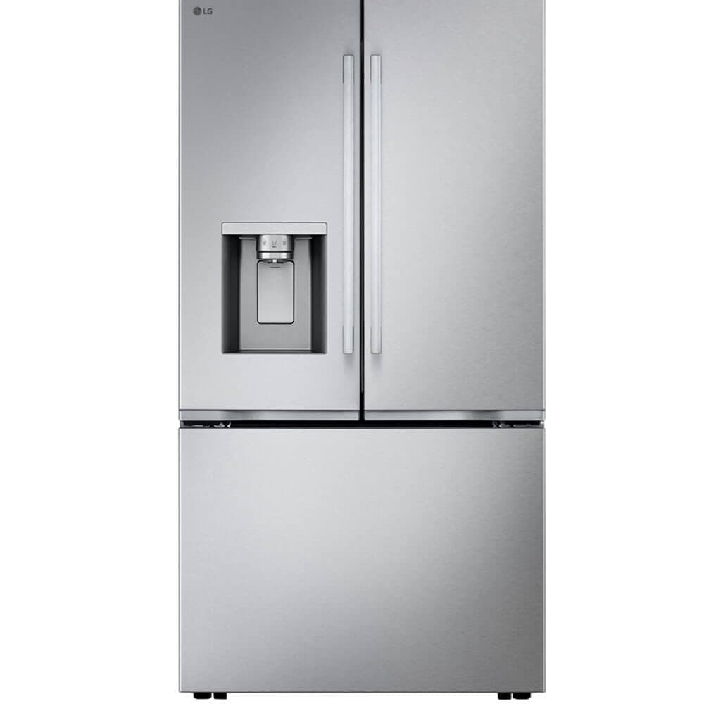 LG 24 cu. ft. Counter Depth MAX Zero Clearance 3-Door French Door Refrigerator with Craft Ice in PrintProof Stainless Steel LF24Z6530S
