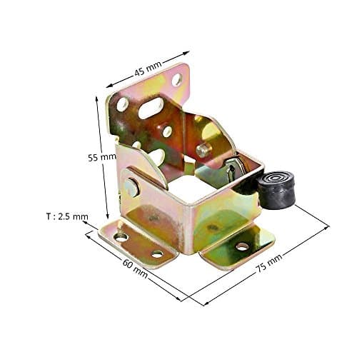 4 PCS Folding Bracket, TopDirect Iron Folding Lock Extension Table Chair Bed Leg Foldable Support Brackets Hinge Self Lock Hinges with Screws