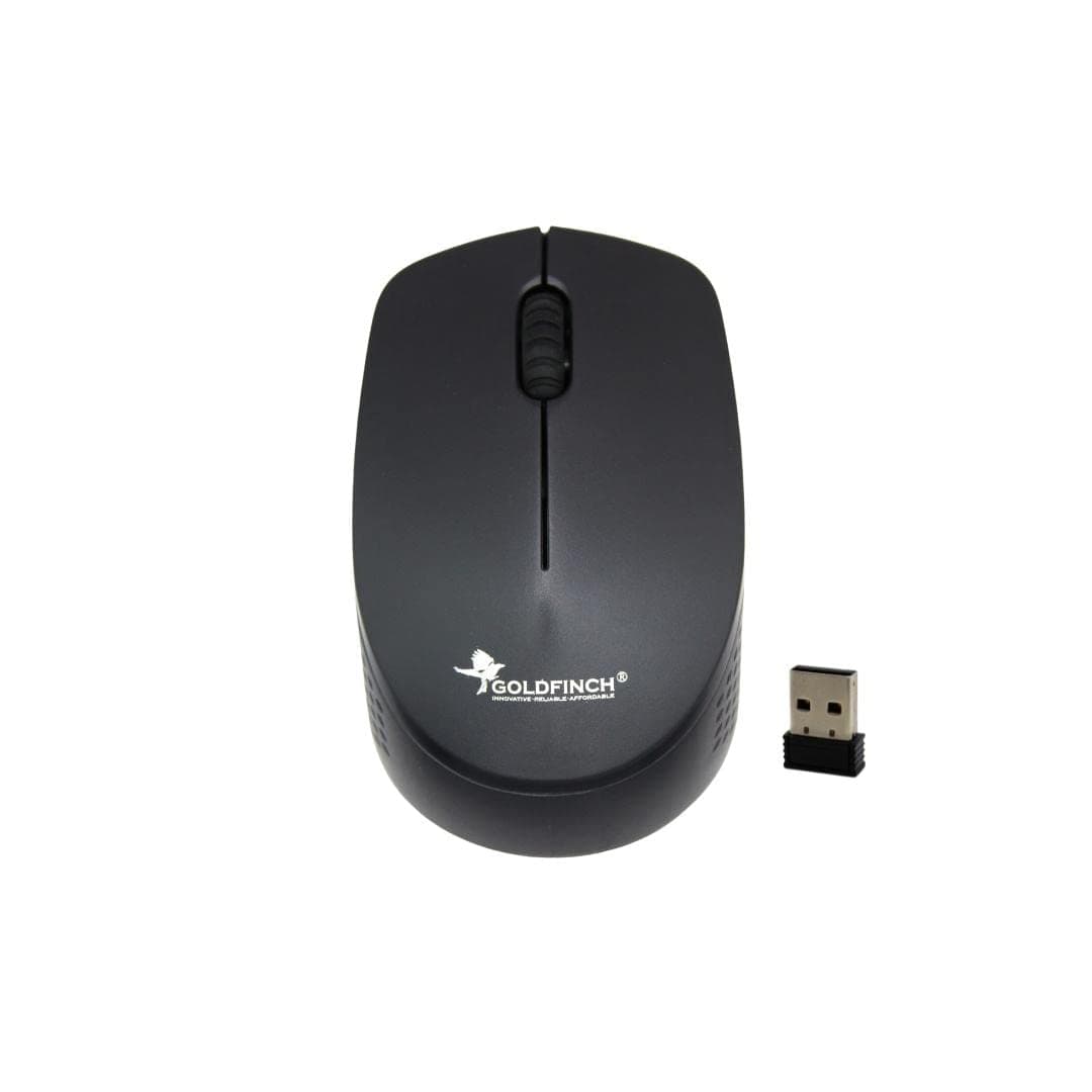 GOLDFINCH WIRELESS MOUSE -Wireless 2.4 GHz technology | Built in sensitive optical sensor | Supports Windows 8/10/Mac & Apple or high version | Mini Nano receiver is slot in side mouse