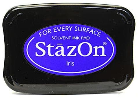 Tsukineko Stazon Solvent Ink (Iris) - Product Description - Tsukineko Stazon Solvent Ink- Color: Iris- Size: 3.75 In. X 2.625 In.- Unit: Full-Size Padstazon Is A Solvent-Based Ink Pad Designed For Decorating Non-Porous Surfaces Such As Glass, Me ...