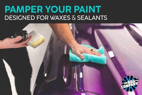 Eagle Edgeless 450 (6-Pack) Professional Korean 70/30 Blend Super Plush Microfiber Detailing Buffing Polishing Drying Towels for Cars 16x16 in, Teal Blue