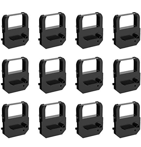 Bigger 12-Pack Replacement for Acroprint 39-0121-000 Time Clock Ribbon Used with Acroprint ES700, ES900, Model 175, ATT310, Lathem LT5000, 700E, 900E, 1000E, 1500E, 1600E, 5000EP, 7000E, 7500E, Black