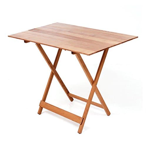 Folding Picnic Table 60 x 100 cm Beech Wood (Walnut Colour)
