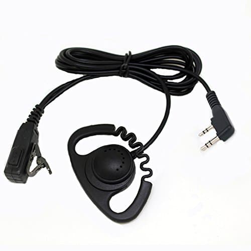 Adjustable Soft D Shape Earhook Headset Microphone for Kenwood Baofeng Wouxun Linton WEIERWEI RELM QUANSHENG PUXING 2 pin Walkie Talkie Radio