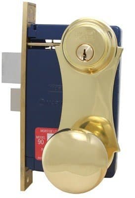 Marks Lock 21 Brass Series UNILOCK 21AC Mortise Lock for Security Door and Storm Door (Right Handed)