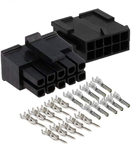 Molex Micro-Fit 3.0 Dual Row (10 Circuits) Male & Female Receptacle Plug, w/Terminal sockets, (Pack of 1 Complete Set)