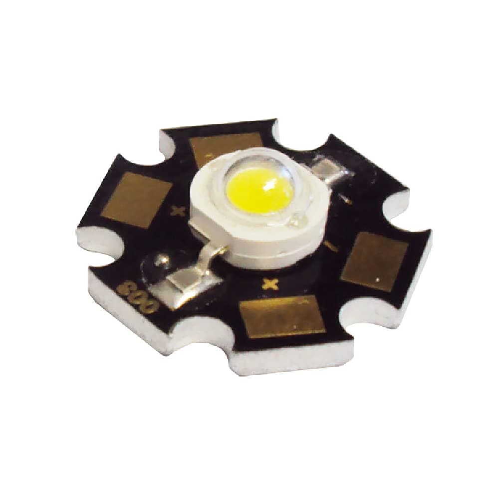 High Power 3W LED Chip Ultra Bright Star Component, Multiple Wattages & Colors, Dimmable, Aluminum Heatsink Base (Cool White (6000K), 1, 3W)