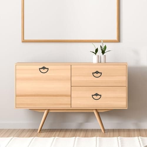 HARMONUS Knobs for Drawer & Cabinets Set Knob,Black Wardrobe Kitchen Drawer Knob Square Shape Door Pull Handle Knobs - (KNOBS-194- Pack of 6)