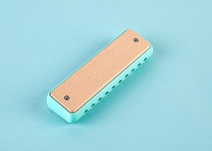 Hape E8916 Harmonica Aomidori 1.7 x 5.7 x 1.0 inches (4.4 x 14.5 x 2.6 cm) Wooden Musical Instrument Toy for Ages 3 and Up