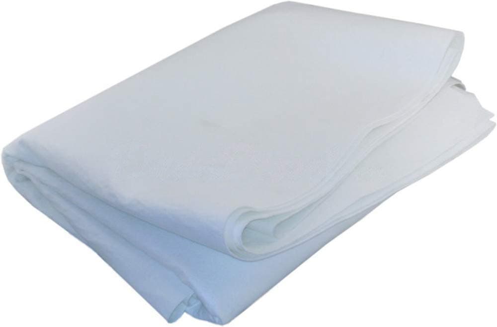 Duda Energy Sheets:5u 1 yd. x 72" Singed Polyester Felt Filter Media Fabric Sheet, 5 Micron, Polyester, Milky