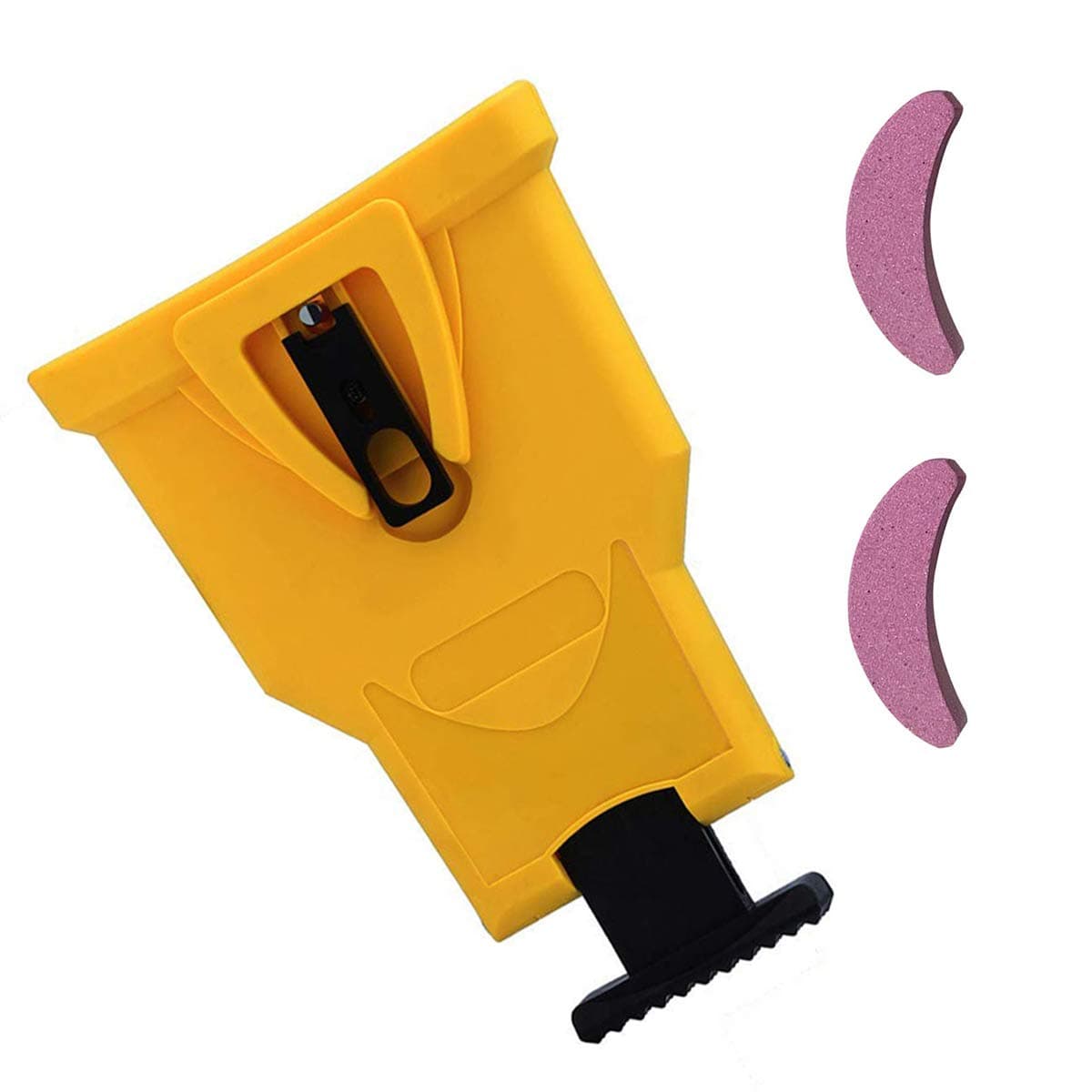 BAYICLAN Chainsaw Sharpener,Chainsaw Teeth Sharpener Work Sharp Chain Saw Sharpener Kit Chain Saw Blade Sharpener with 2 Pack Grindstone