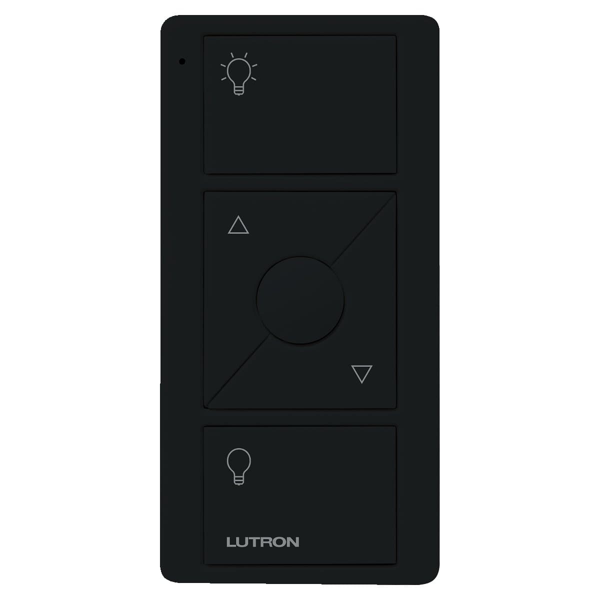 Pico Remote for Caseta Smart Dimmer Switch, 3-Button Control with Raise/Lower and Preset Lighting Level, For Table Top or Wallmount Use, PJ2-3BRL-GBL-L01, Black