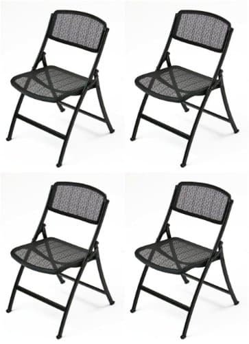 Mity-Lite MESH ONE Folding Guest Chair, Black, 4 pack - MESH∙ONE