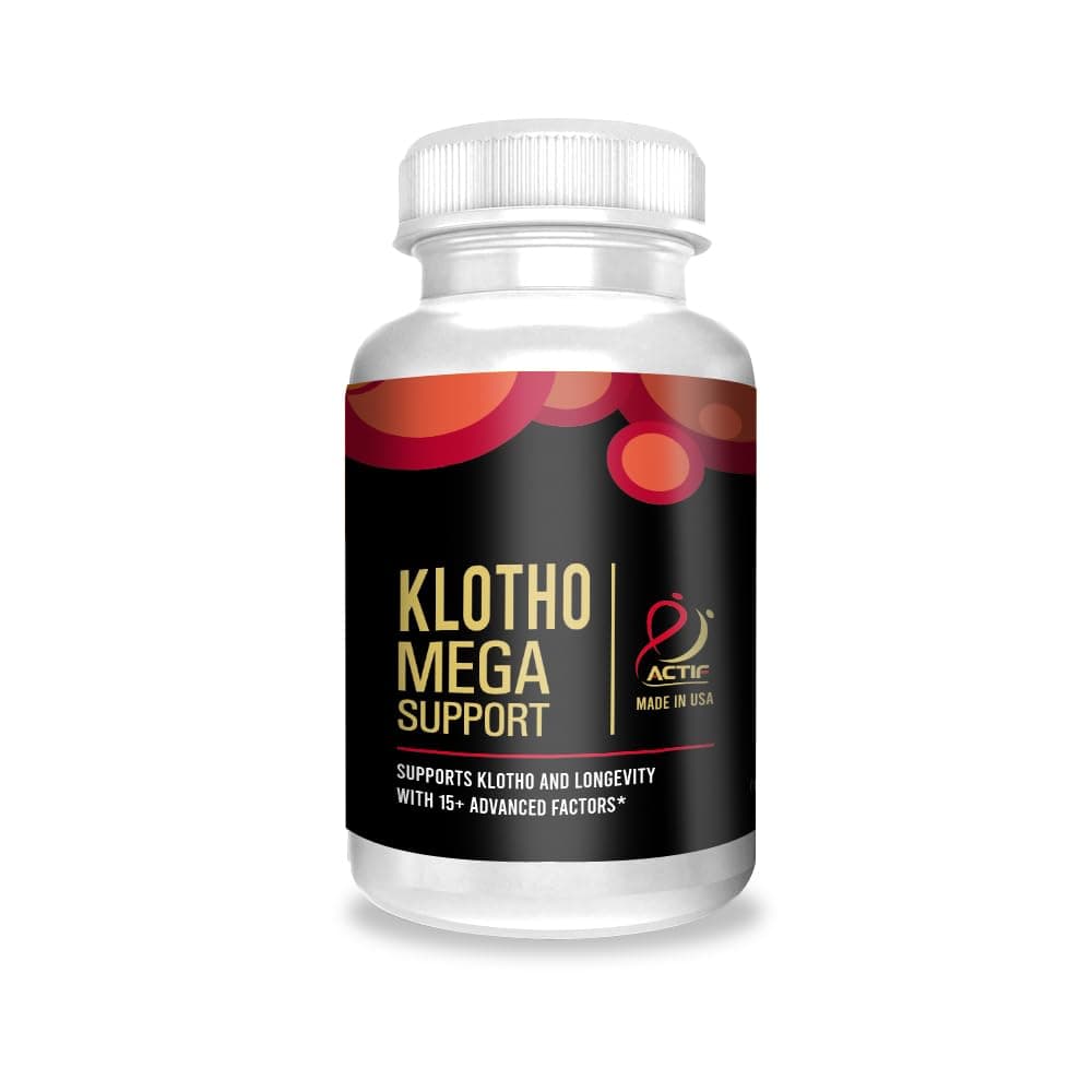 ACTIF Klotho Mega Support with 20+ Advanced Factors for Longevity Support - Non GMO, Made in USA, 90 Count