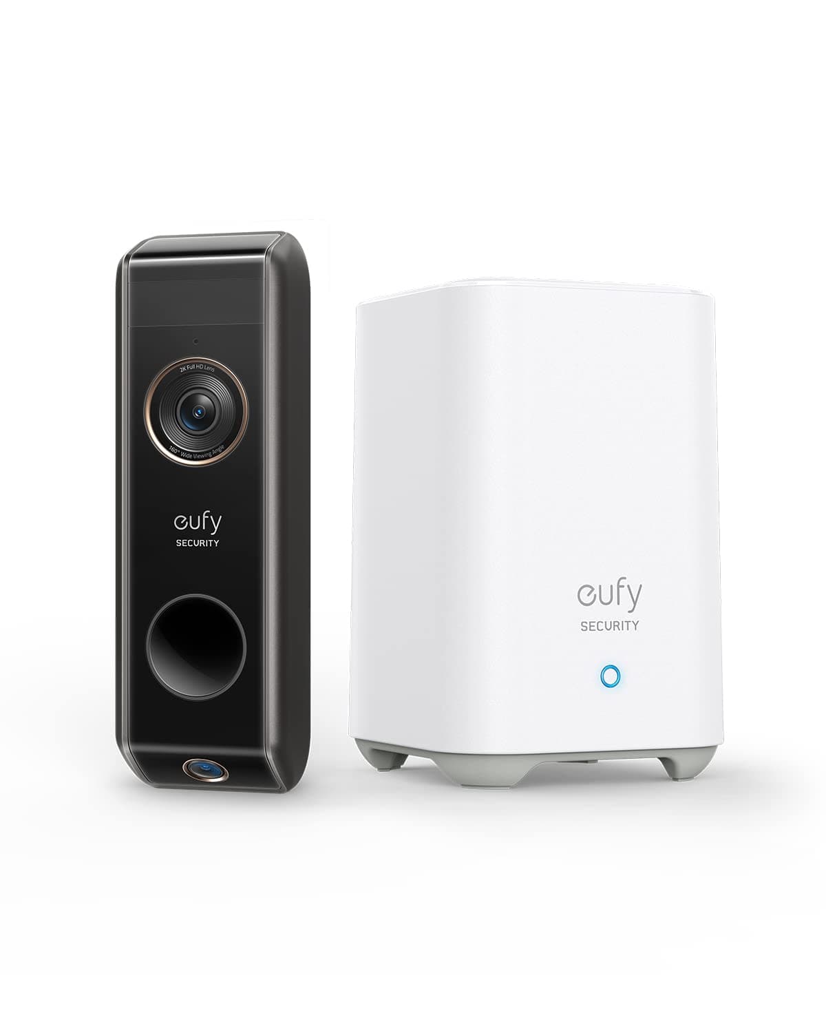 eufy Security Video Doorbell Dual Camera (Battery-Powered) with Homebase, Dual Motion Detection, Package Detection, 2K HD, No Monthly Fee, 16GB Local Storage