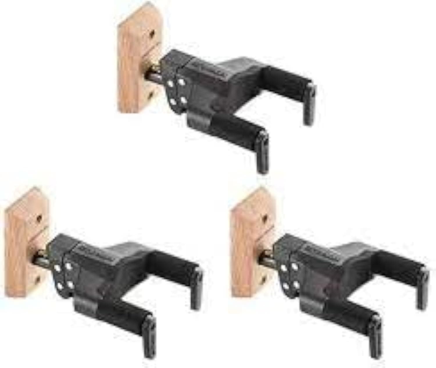 3-Pack Auto-Swivel Yoke Hanger for Stringed Instruments, Black