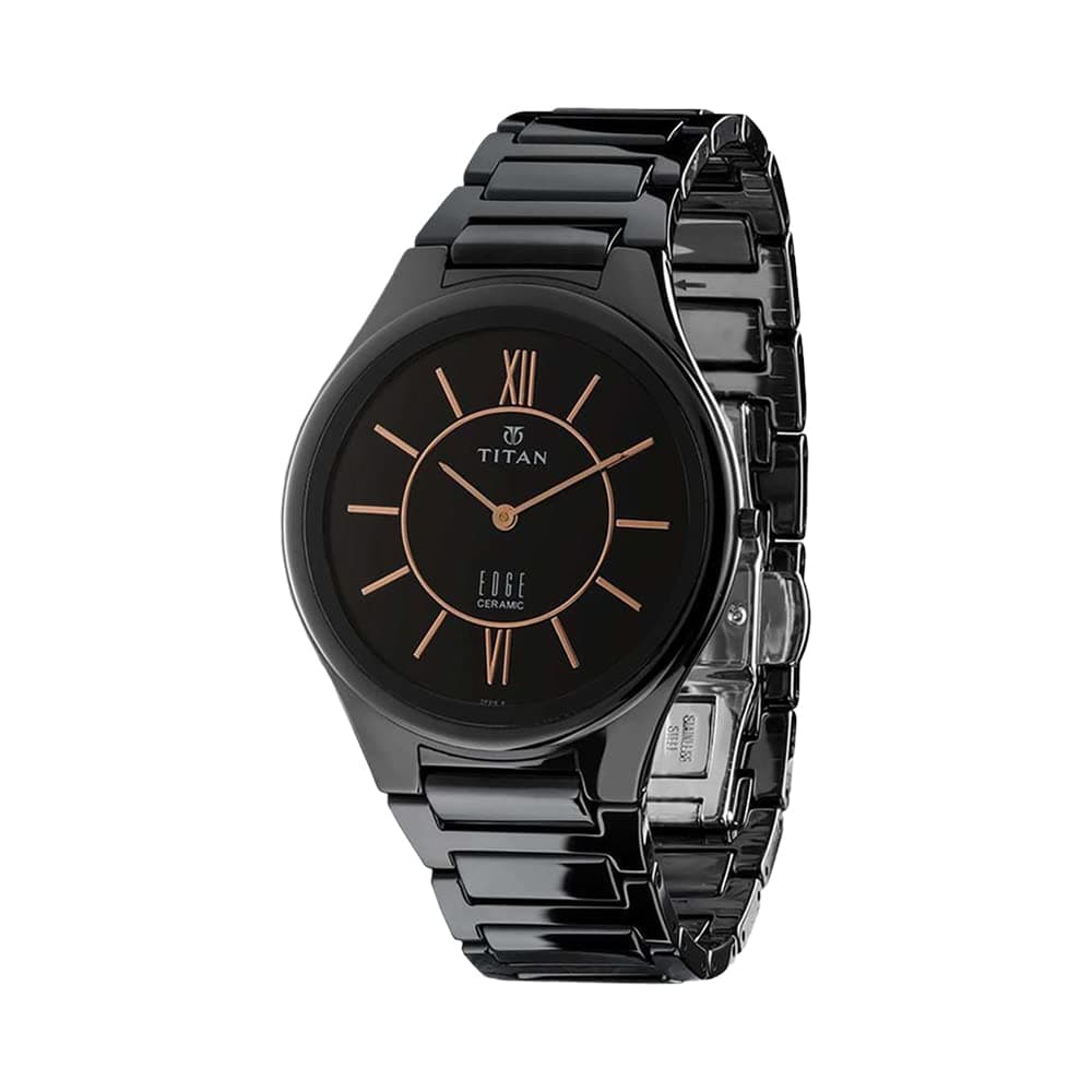 Edge Ceramic Analog Black Dial Men's Watch-1696NC01