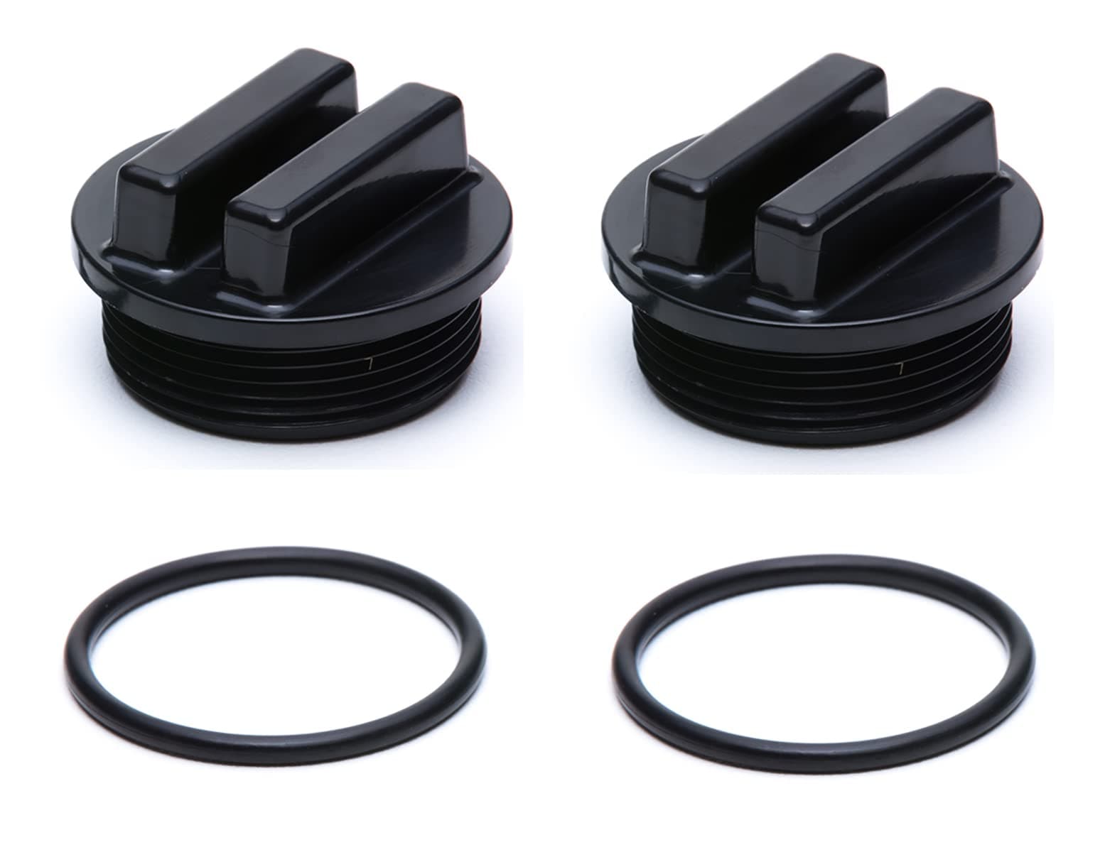 ATIE Black 1-1/2" Threaded Pool Filter Drain Plug Cap Winterizing Plug SP1022CBLK, 86202000, 190030, 27001-0022 with O-Ring for Pentair, Hayward, Sta-Rite Pool Filter Darin Plug (2 Pack)