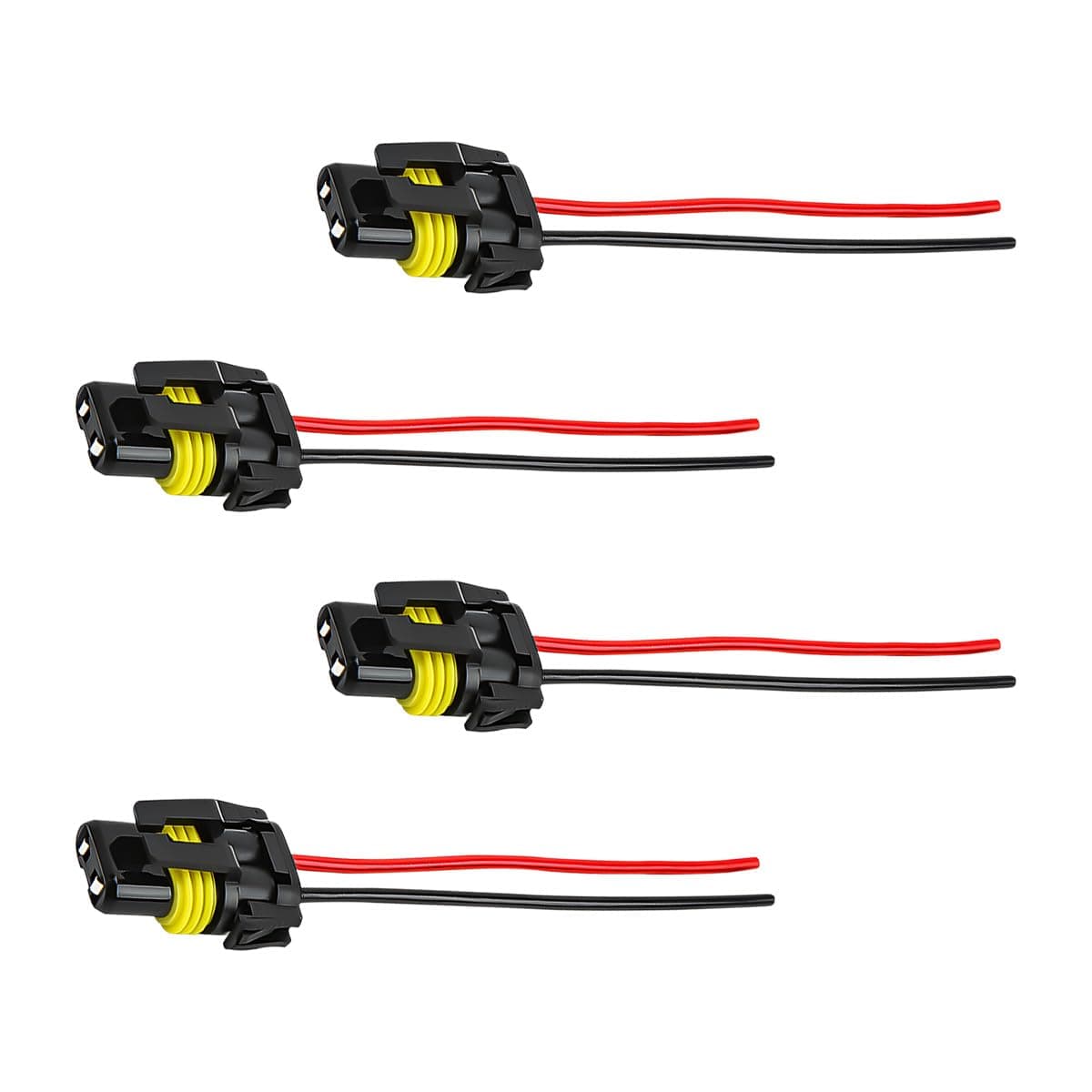 4 PCS 9005 HB3 9006 HB4 9012 Bulb Socket, Headlight Connector Female Adapter Wiring Harness Socket, Automotive Headlights Fog Lights Socket Wire Replacement, Car Accessories