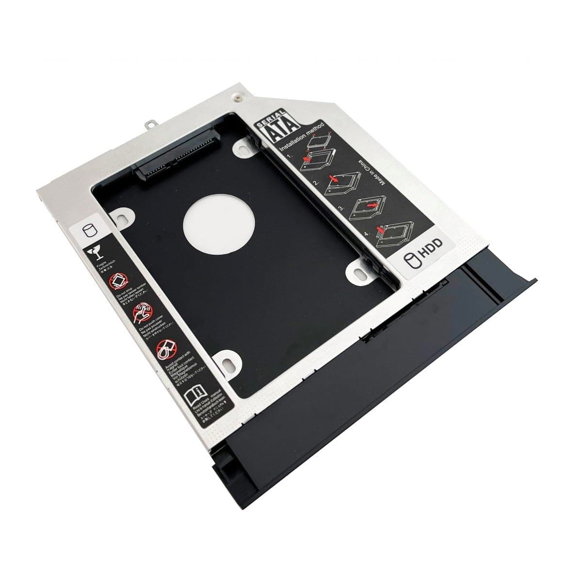 2nd HDD SSD Hard Drive Optical Caddy Frame Adapter for Lenovo YangTian V110-15ISK V110-15IKB with Bezel Front Panel Faceplate Metal Bracket Holder