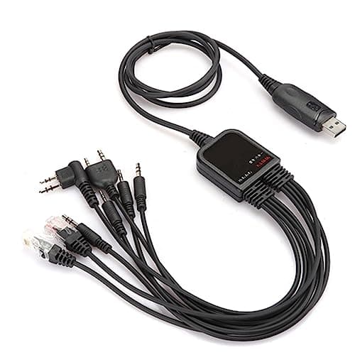 8 In 1 USB Programming Cable, Multifunctional Two Way Walkie Talkie Accessory Compatible with Walkie Talkie