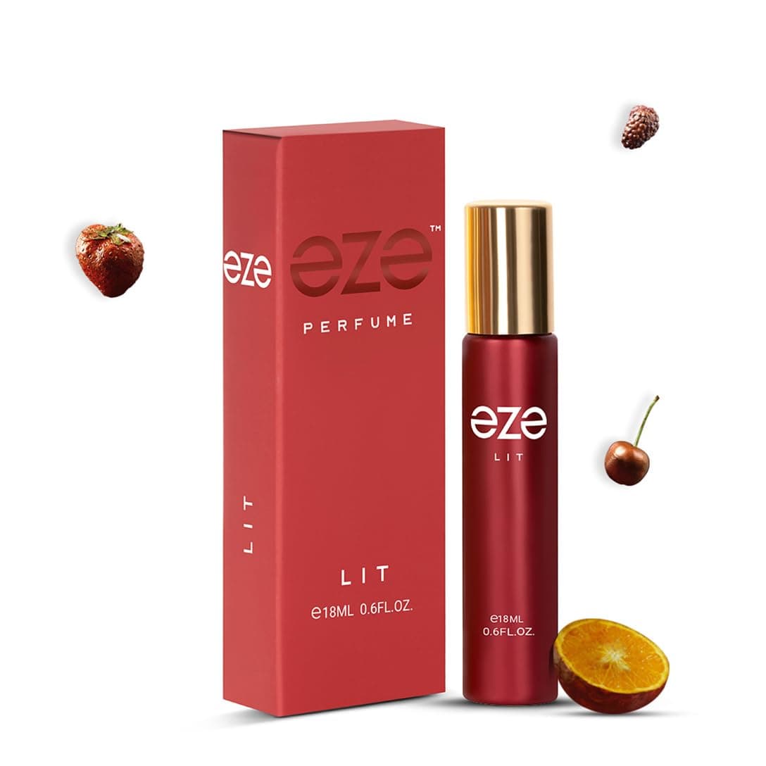 - Eze Perfume Elevate Lit Eau De Parfum For Women - 18ml | Long-Lasting Luxury | Raspberry & Sour Cherry Scent | Floral Jasmine & Violet | Warm Musk, Vanilla & Cashmeran Base | Premium Fragrance