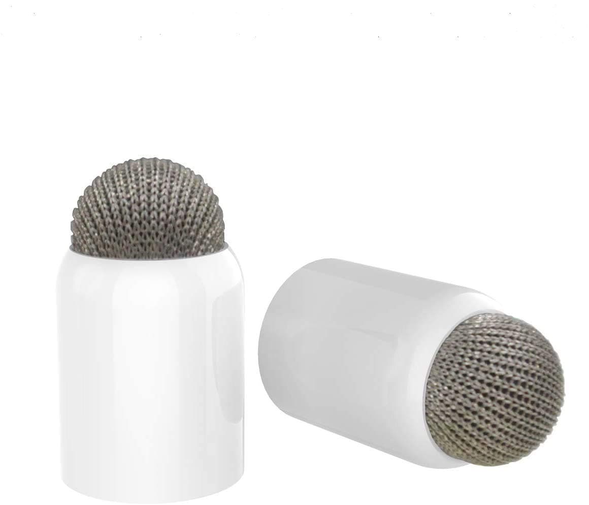 KECOW Replacement Magnetic Caps Active Stylus Pen, 2 Mesh Tip Caps (White)