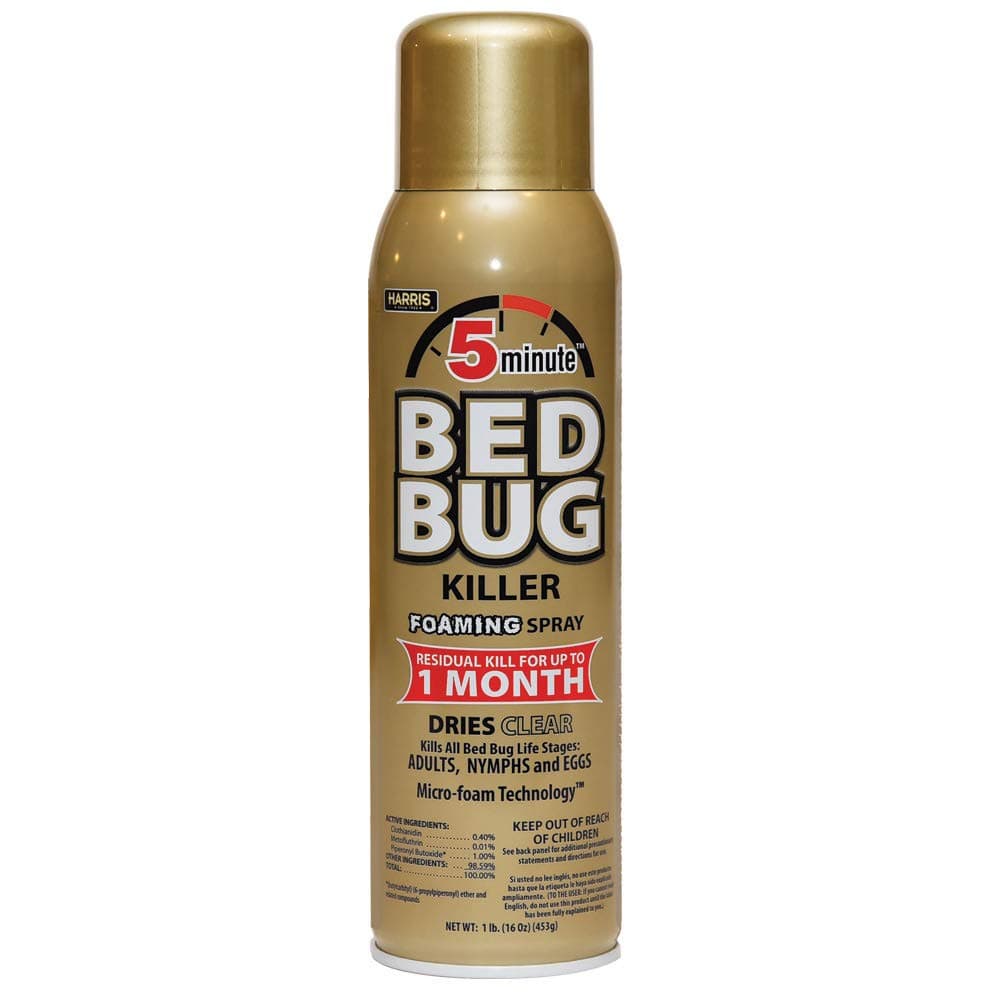 Harris 5-Minute Bed Bug Killer Aerosol Spray, 16oz