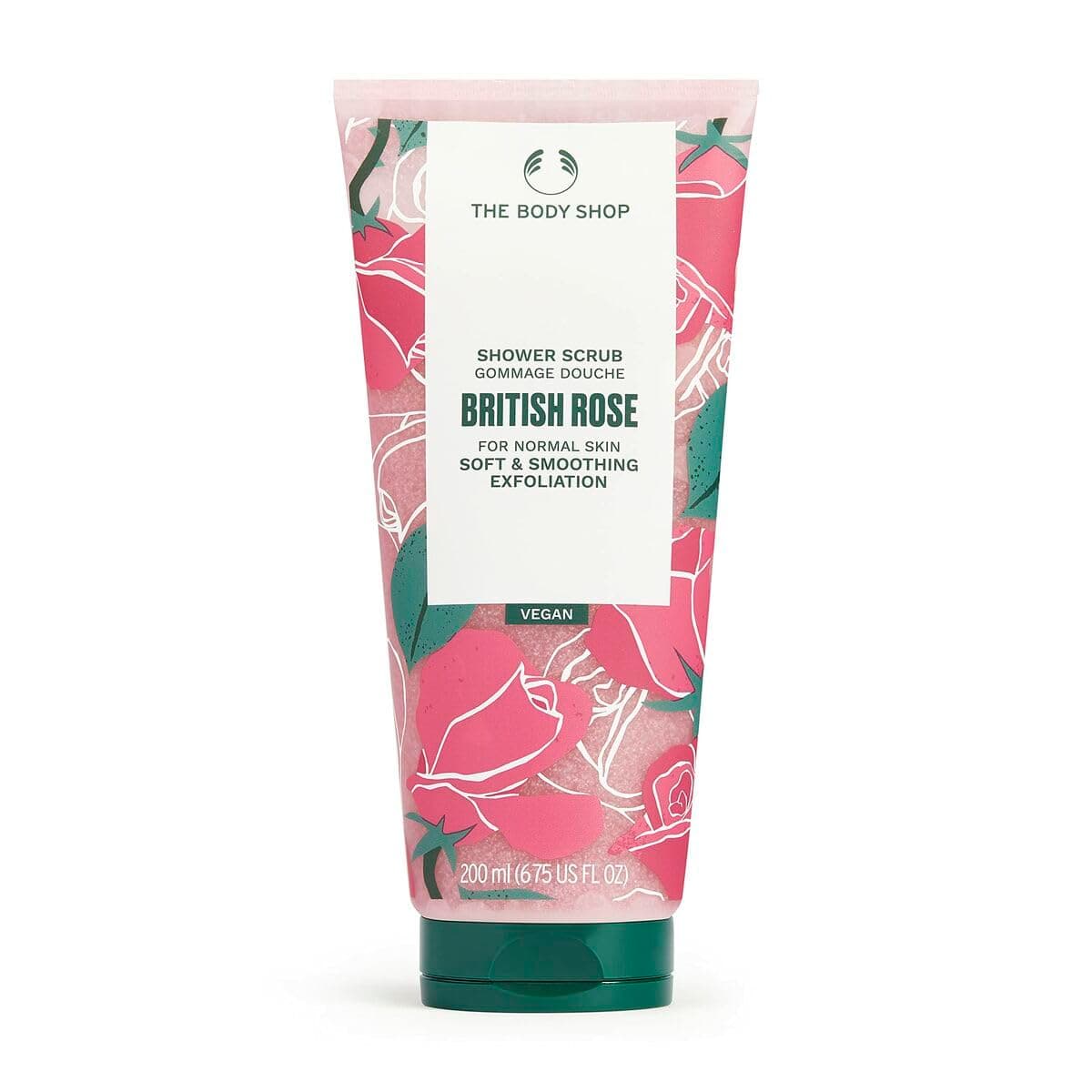 British Rose Shower Scrub 200 Ml