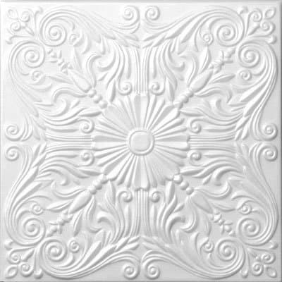 Spanish Silver - Styrofoam Ceiling Tile - 8 Pack