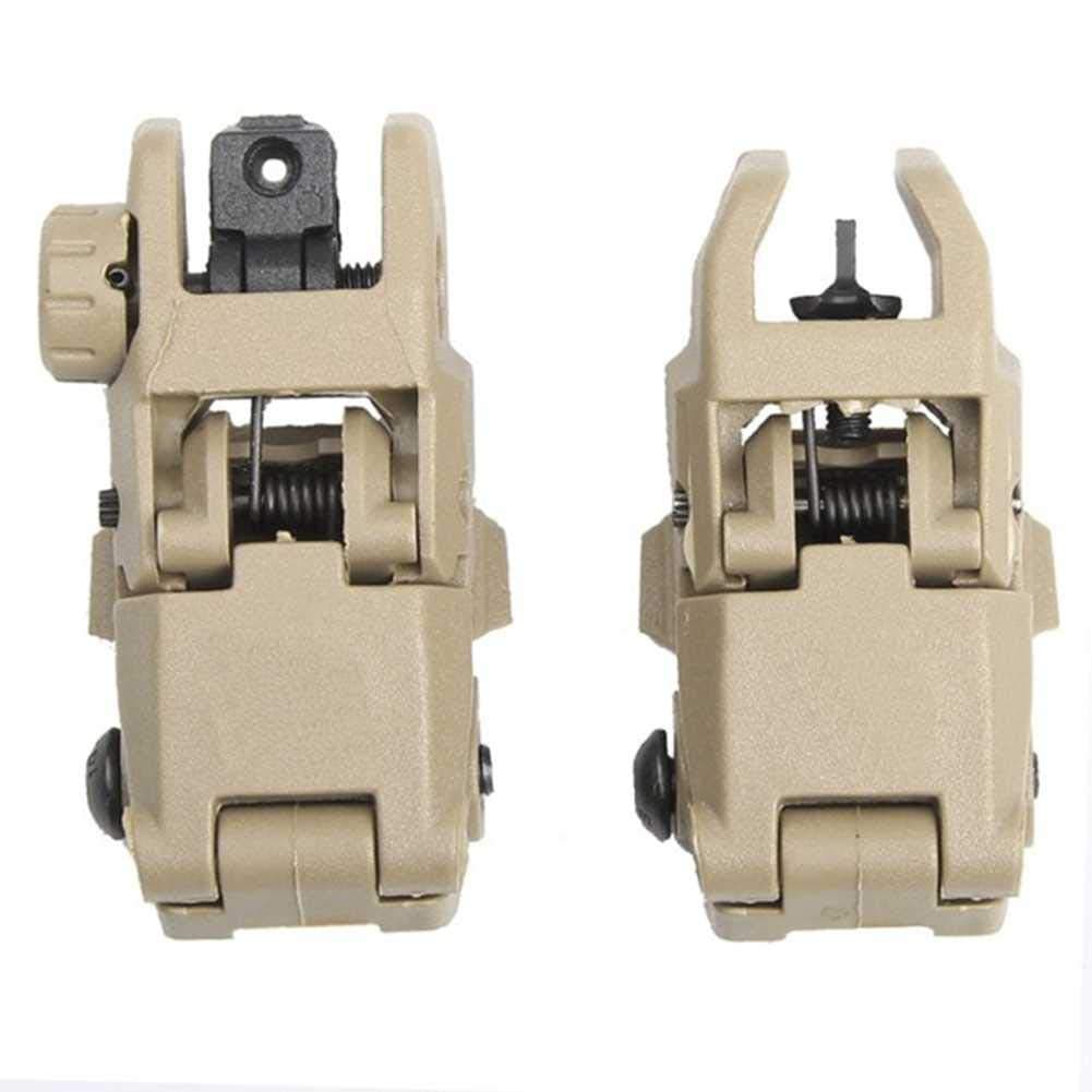 Tactical M4 AR15 AR-15 Front and Rear Folding Sight flip up Rapid Transition Backup Sight for Picatinny Rail