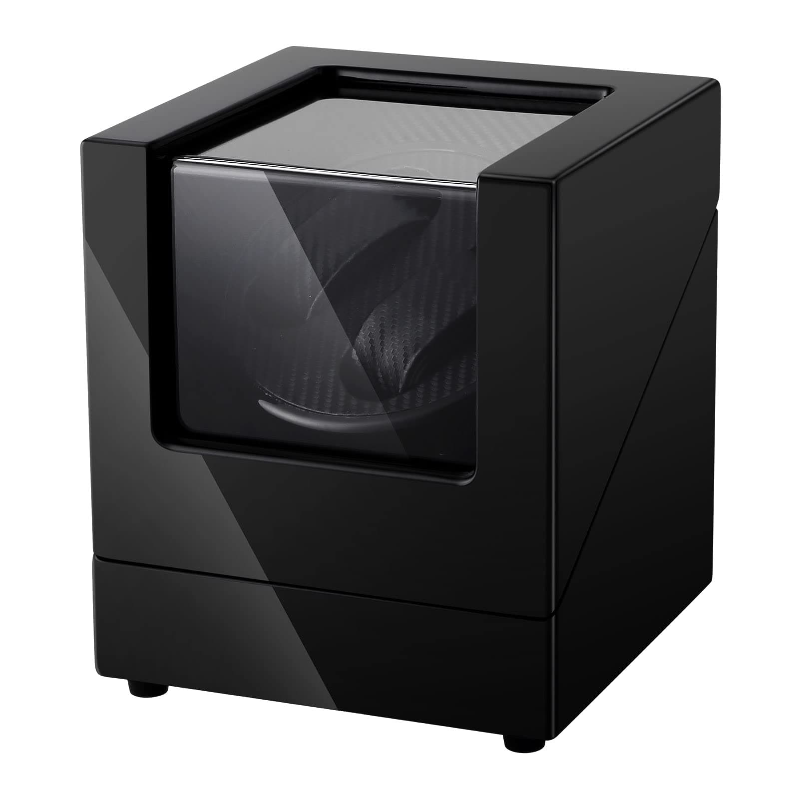 Uten Automatic Double Watch Winder Box, Luxury Wooden Storage Case for Mechanical Watch Winder with Quiet Motor 5 Rotation Mode, Black.