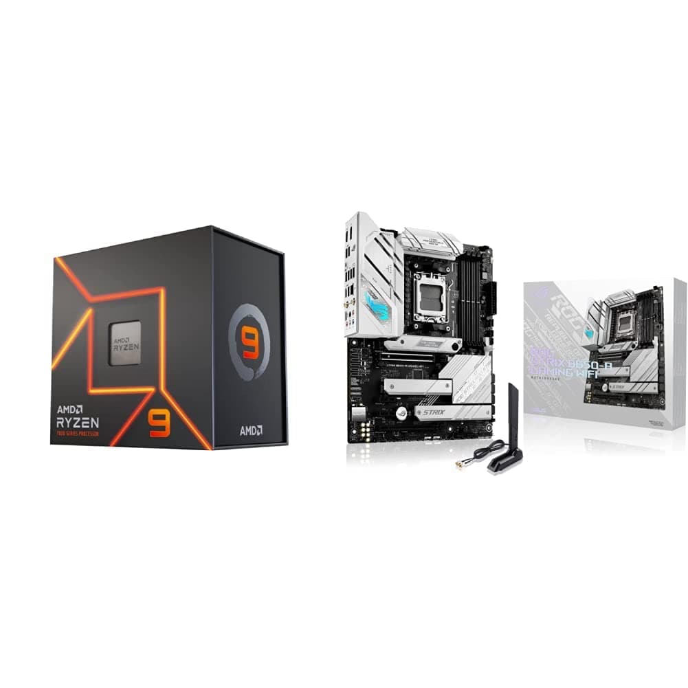 Ryzen™ 9 7950X 16-Core, 32-Thread Unlocked Desktop Processor ASUS ROG Strix B650-A Gaming WiFi 6E AM5(LGA1718)Ryzen 7000 Gaming Motherboard(12+2 Power Stages,DDR5,3xM.2 Slots,PCIe® 4.0, 2.5G LAN)