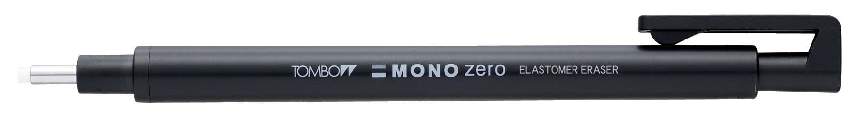 Mono Eraser Set - Zero Round Tip Black Eraser With Refills (Pack of 2)