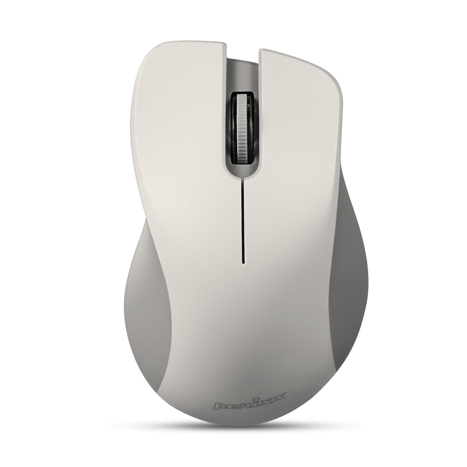 Perixx PERIMICE-621M Wireless Mouse - Silent Click with Ergo Design - Compatible for Desktop and Laptop PC - Wireless 2.4 GHz - Beige