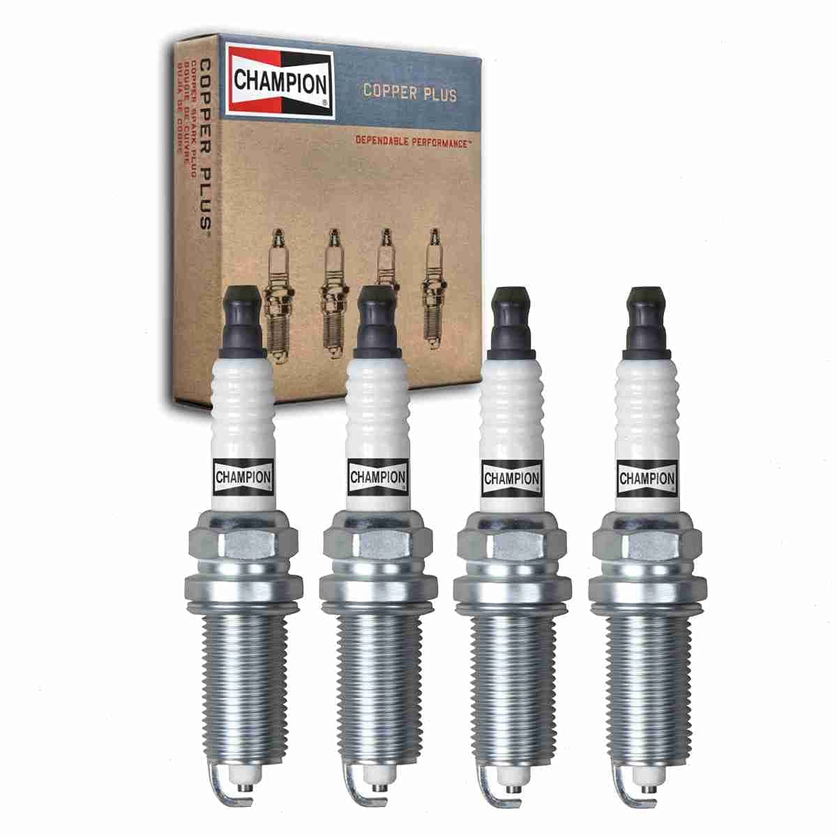 Sixity Auto 4 pc Champion Copper Plus Spark Plugs compatible with Jeep Renegade 2.4L L4 2015-2020